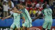 Portugalec Cristiano Ronaldo slaví rozhodující gól proti Walesu