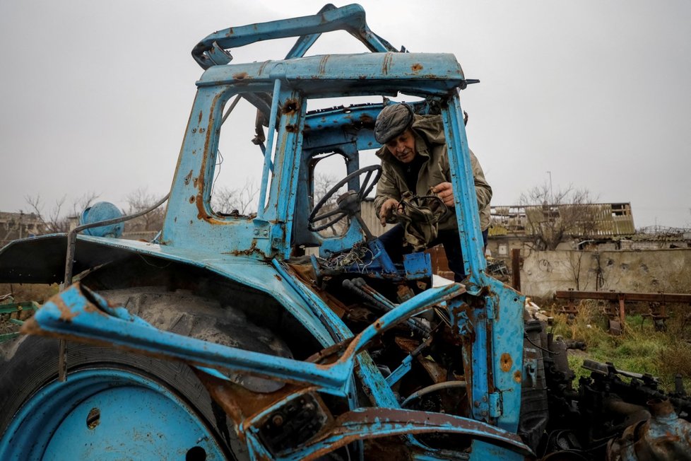 Válka na Ukrajině: Posad-Pokrovske, Chersonská oblast (8.12.2022)