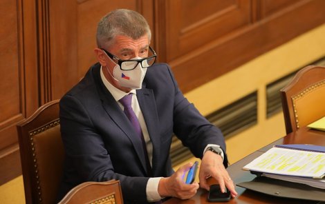 Premiér Andrej Babiš (ANO) v Poslanecké sněmovně.