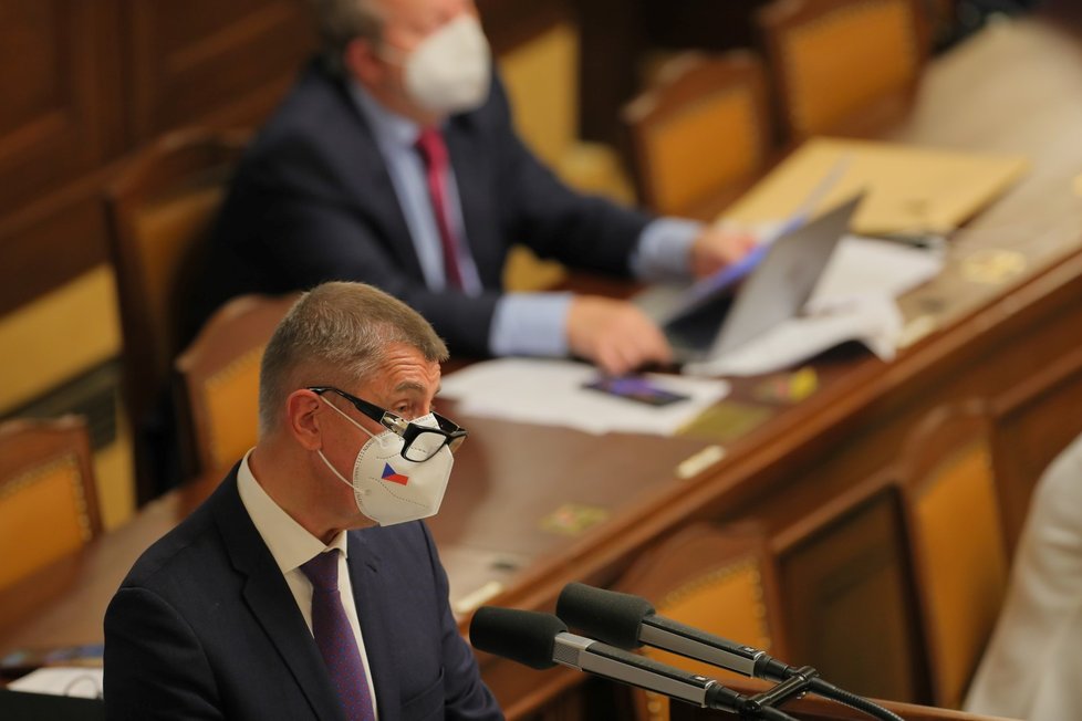 Premiér Andrej Babiš (ANO) v Poslanecké sněmovně