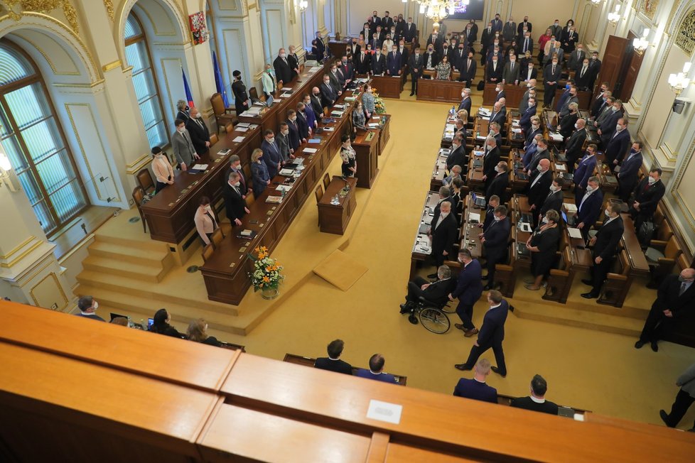 Prezident republiky Miloš Zeman v Poslanecké sněmovně (18. 2. 2022)