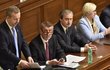 Andrej Babiš a ministři Brabec, Stropnický a Šlechtová ve Sněmovně