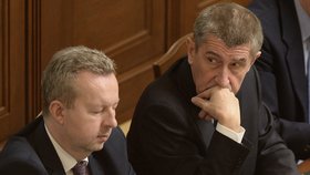 Andrej Babiš (ANO) během schůze Sněmovny