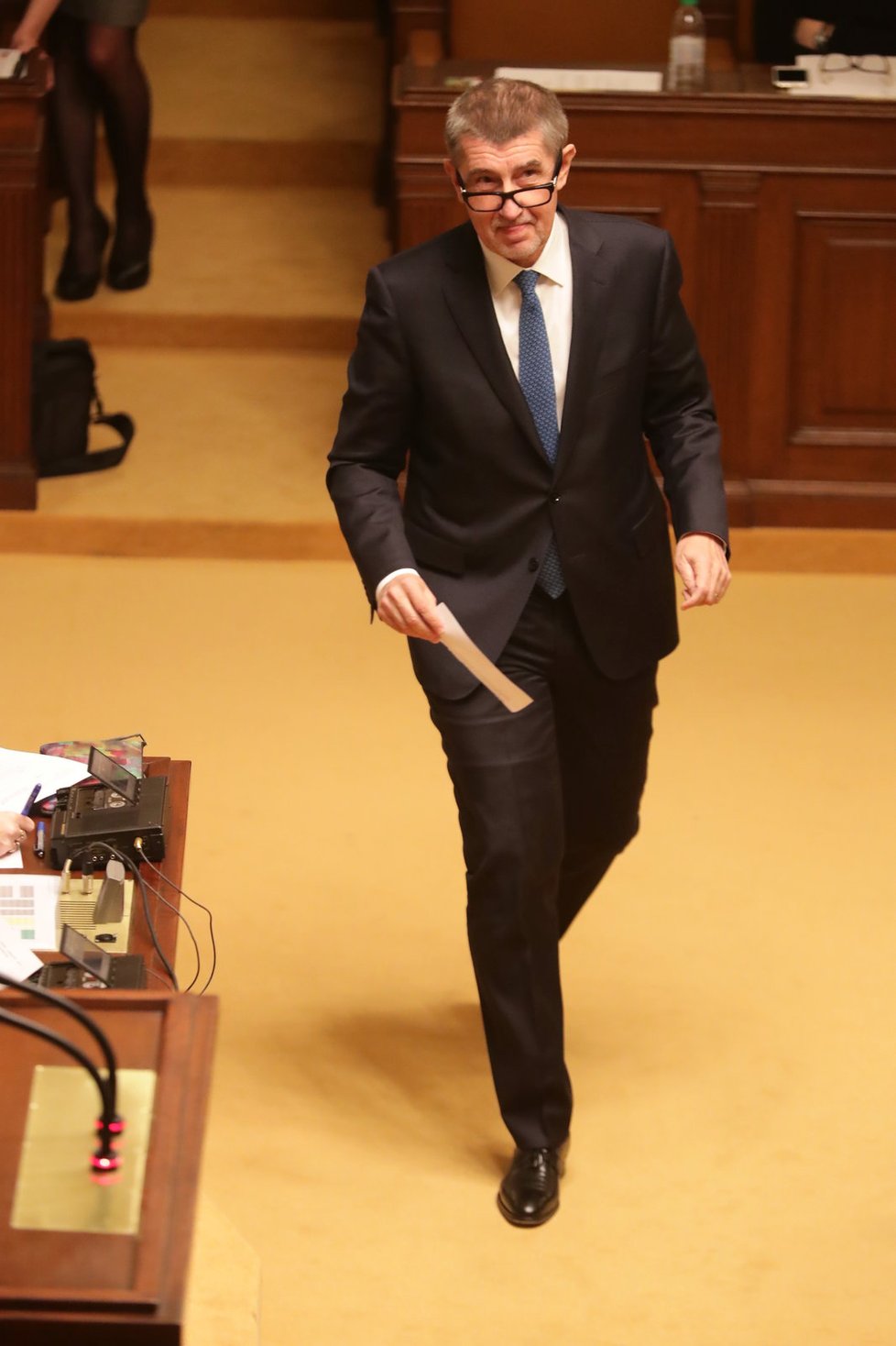 Andrej Babiš (ANO) během schůze Sněmovny Sněmovny, která řešila důvěru menšinové vládě