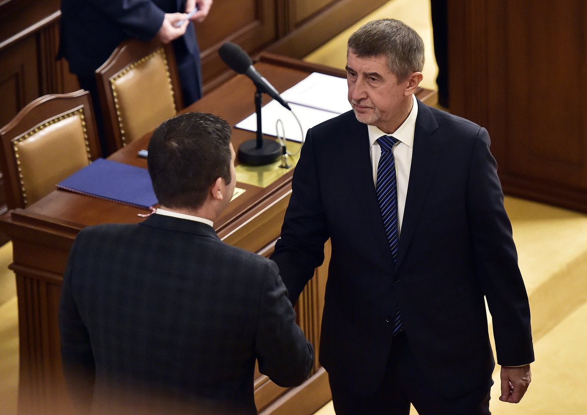 Ustavující schůze Sněmovny: Andrej Babiš při skládání slibu