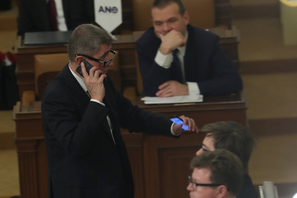 Ustavující schůze Sněmovny: Andrej Babiš