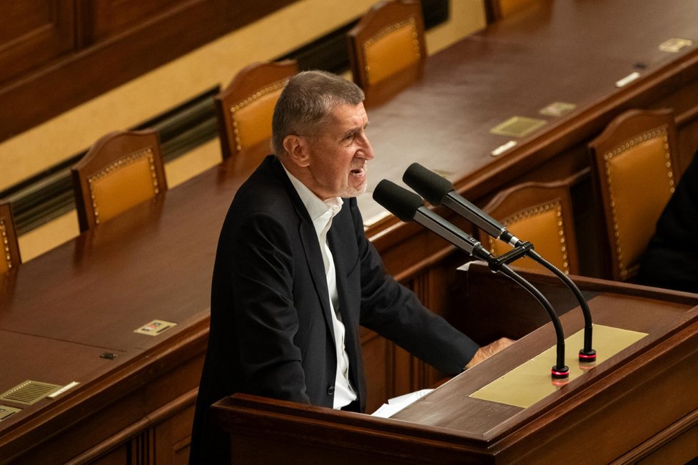 Jednání Poslanecké sněmovny o konsolidačním balíčku: Expremiér Andrej Babiš. (22.9.2023)