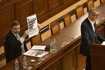 Mimořádná schůze Sněmovny k migračnímu paktu: Andrej Babiš a Vít Rakušan.