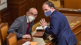 Jednání Sněmovny o prodloužení nouzového stavu: Ministr zdravotnictví Jan Blatný (za ANO), (22.12.2020)