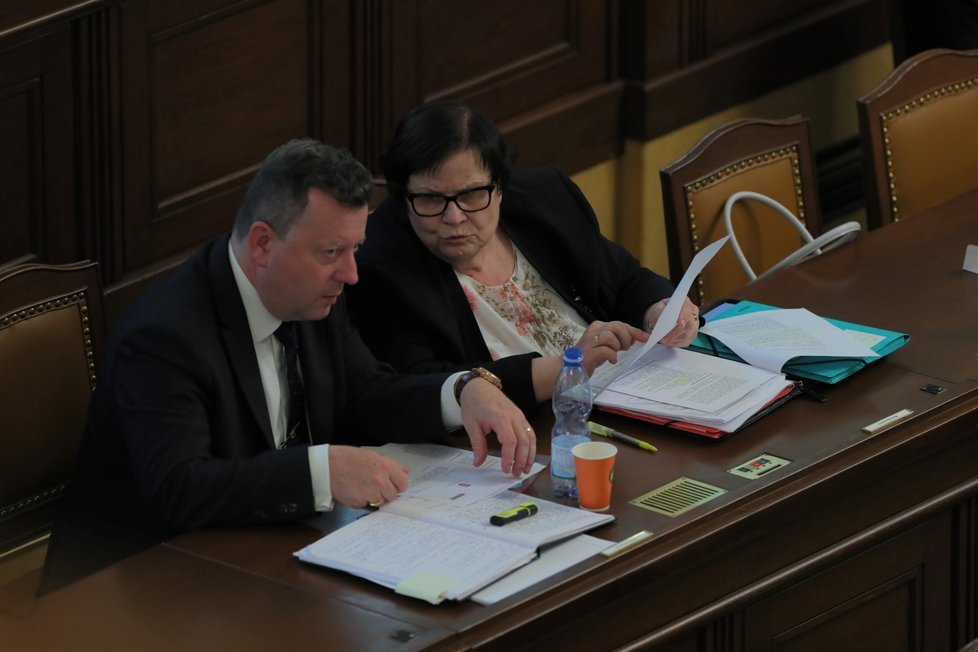 Antonín Staněk a Marie Benešová v Poslanecké sněmovně