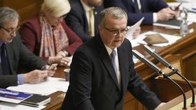 Miroslav Kalousek při jednání o státním rozpočtu pro rok 2018
