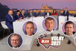 Poslední slovo lídrů v superdebatě Blesku: Minuta pro Babiše, Bartoše, Fialu, Filipa a Hamáčka