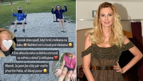 Vyděšená moderátorka Sandra Pospíšilová: Obě děti se zranily na hřišti! 