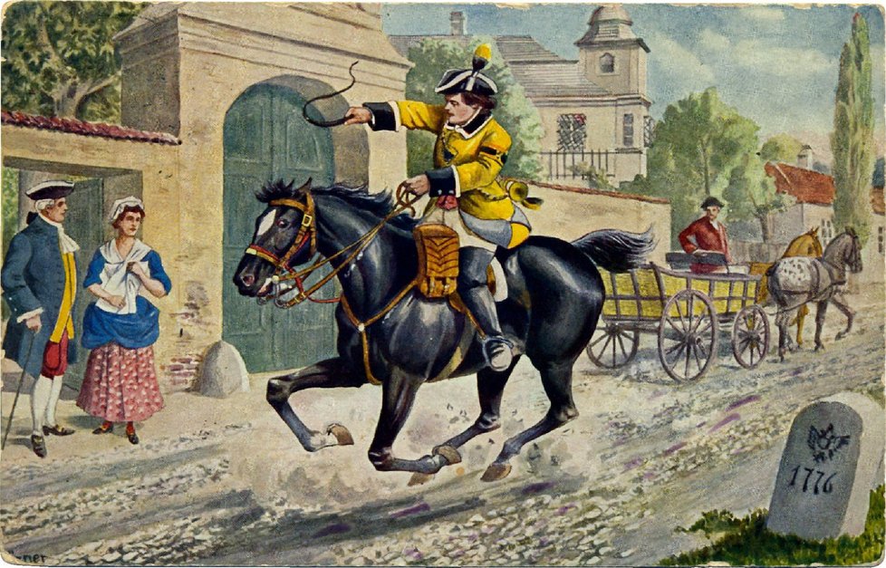 Spěšný kurýr v Rakousku roku 1776
