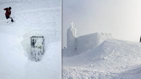 Najdi Poštovnu. Nejvýše položená budova Česka doslova zmizela pod sněhem, její provozovatelé prosí o pomoc.