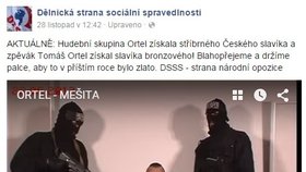 K ocenění ortelu gratulovala na FB i Dělnická strana.