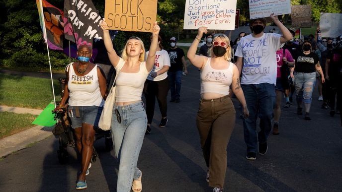 Protesty proti zrušení práva na potrat v USA