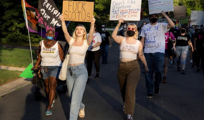 Protesty proti zrušení práva na potrat v USA