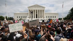 Protesty proti zákazu potratů v USA (24.6.2022)