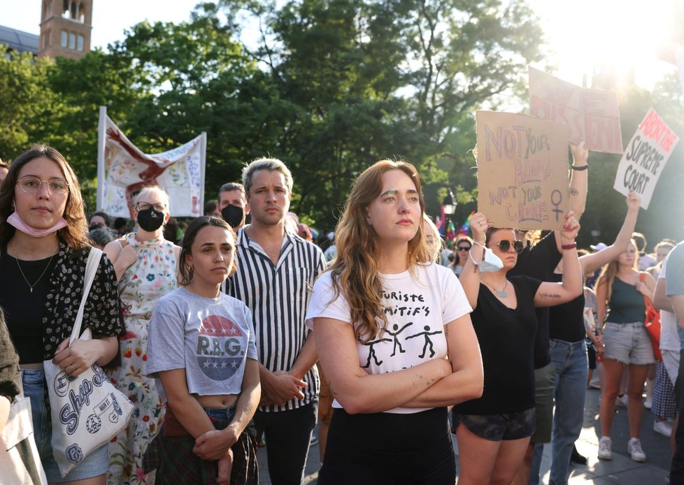 Protesty proti zákazu potratů v USA (25.6.2022)