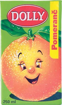 Dolly pomeranč neobsahuje ani kapku pomerančové šťávy - jen vodu, cukr, kyselinu citronovou  a sladidlo.
