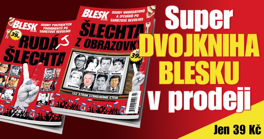 Nová super dvojkniha Blesku o osudech prominentů po revoluci v prodeji!