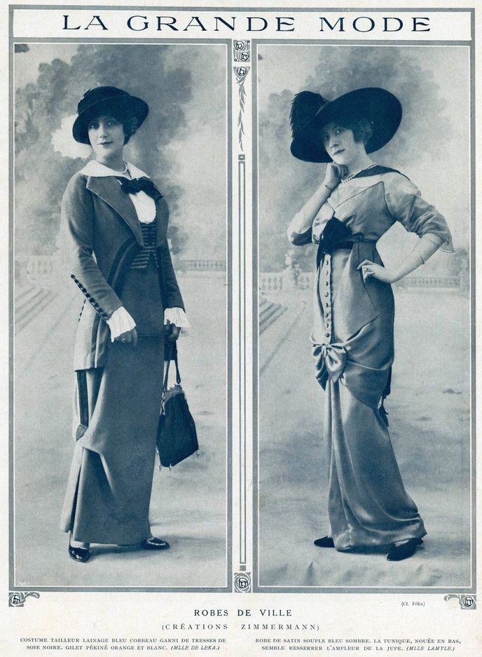 "Hobble skirt" kolem roku 1912