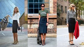 Černá pouzdrová sukně: Podívejte se, jak ji nosit
