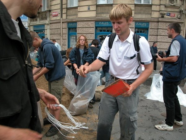 Zaplavená Praha v roce 2002.