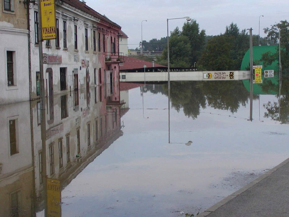 Libeň během povodně roku 2002