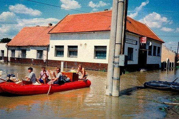 Takto to vypadalo ve Veselí nad Moravou v roce 1997.