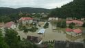Štěchovice, první obec pod Vltavskou kaskádou, 13. 8. 2002 Štěchovice, první obec pod Vltavskou kaskádou, 13. 8. 2002