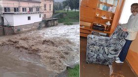 Povodně už topí jih Moravy - řeky se vylévají a voda působí škody v domech.