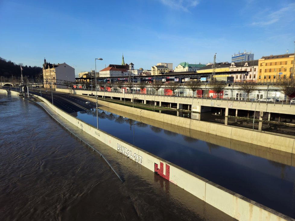 Povodně Ústí nad Labem (27. 12. 2023)