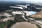 Morava zcela zaplavila pole, louky a lesy u Rohatce na Hodonínsku.