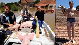 Záchrana domácích zvířat v srbské vesnici: Balkán zasáhly ničivé povodně, kvůli uhynulým zvířatům hrozí šíření epidemií