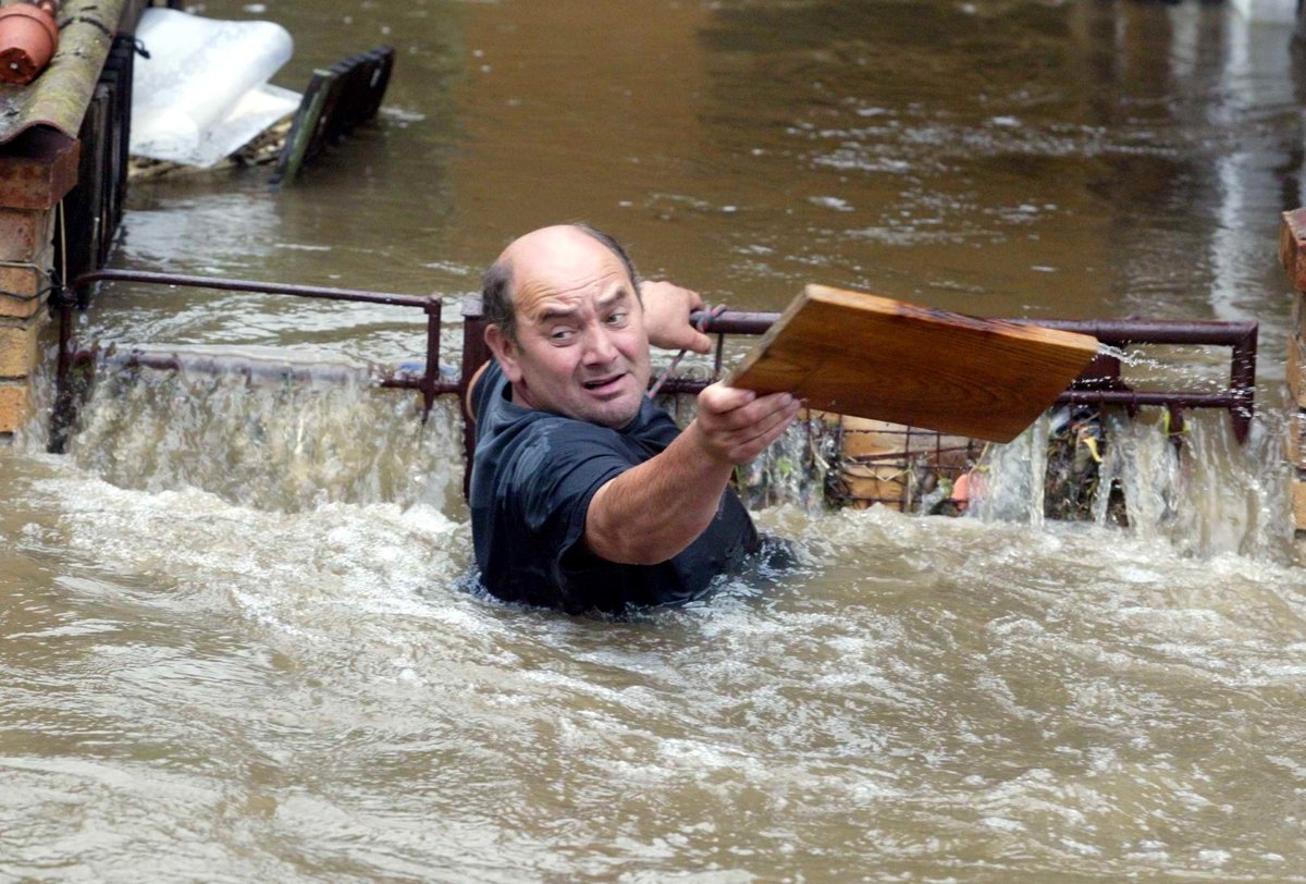 Povodně 2002: Český Krumlov.
