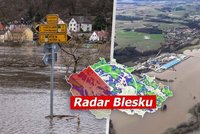 Povodňový stav na 48 místech Česka, přibude srážek. Jak bude na Silvestra? Sledujte radar Blesku