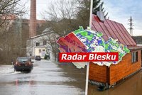 Česko zasáhnou vydatné srážky: Hrozí další záplavy! Kde platí výstraha? Sledujte radar Blesku