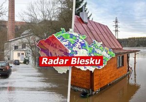 Hladiny rozvodněných řek v Česku pomalu klesají. Povodňové stupně platí na 16 místech, sledujte radar Blesku