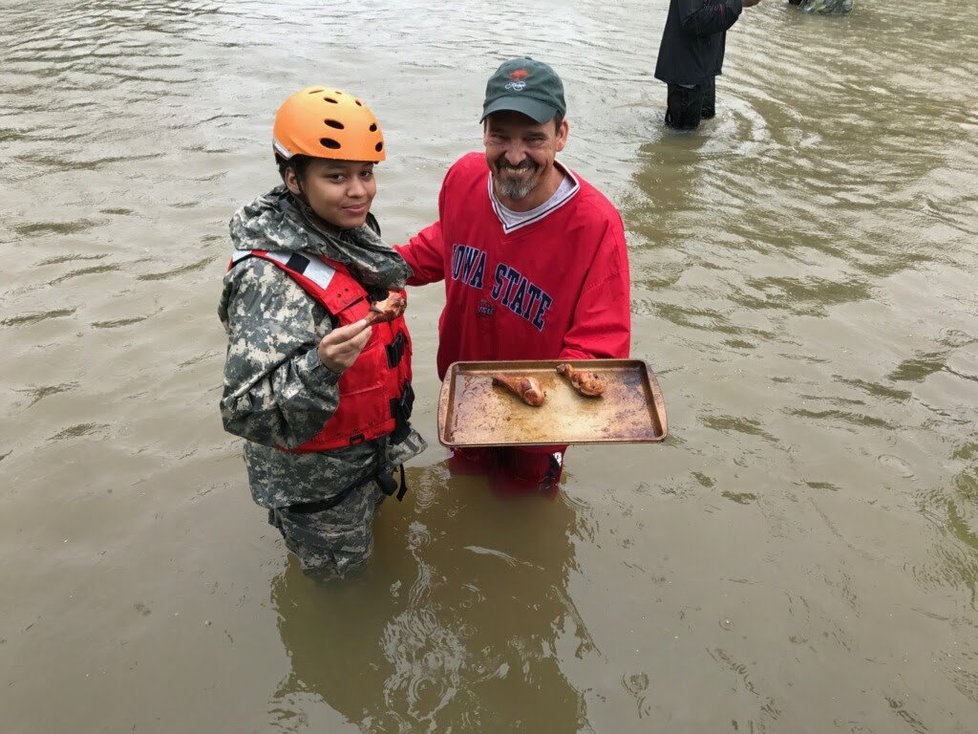 Povodně v Texasu během řádění hurikánu Harvey