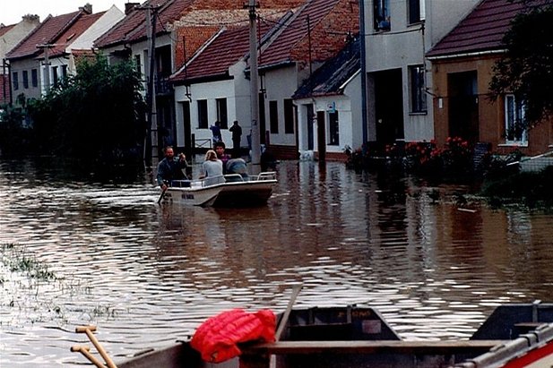 Povodně 1997: Veselí nad Moravou.