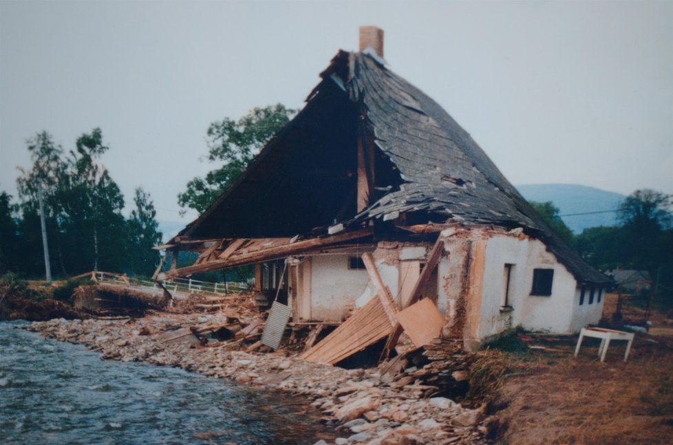 Povodně 1997: Vrbno pod Pradědem.