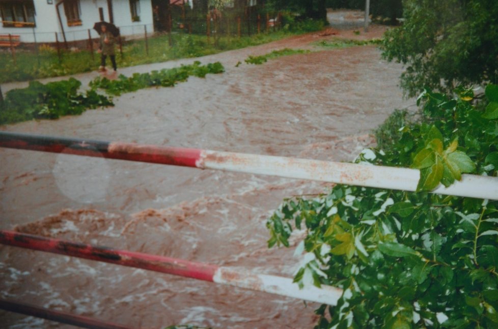 Povodně 1997: Vrbno pod Pradědem.