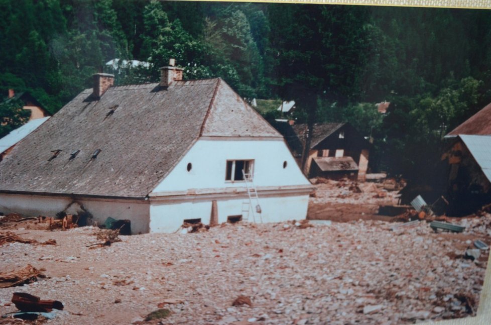 Povodně 1997: Vrbno pod Pradědem.
