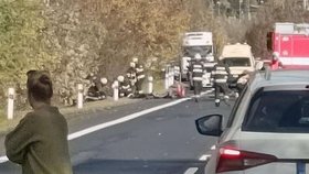 U Povrlů na Ústecku zemřela žena po čelním střetu dvou aut.