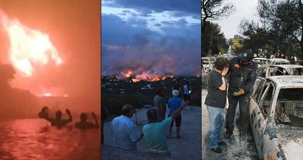 Řecké inferno zabilo nejméně 74 lidí. V ohrožení i Češi? V hotelu jim vypadl proud