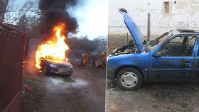 Drama na Vyškovsku: Senior zkolaboval za volantem, auto začalo hořet! Sedělo v něm i dítě