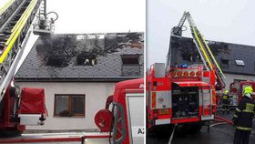 Požár azylového domu pro matky či otce s dětmi v Dalově u Šternberka