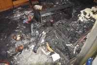 Ničivý požár v Berouně: V troskách bytu našli hasiči mrtvou ženu